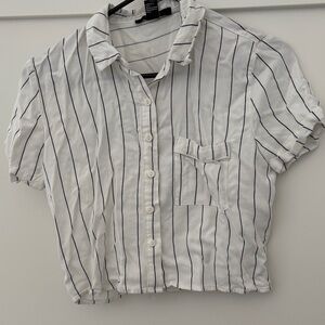 Forever 21 Black and White Striped Shirt.